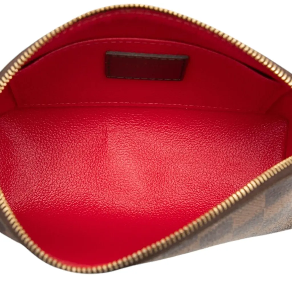 Louis Vuitton Damier Ebene Cosmetic Pouch PM Brown Canvas Very good - Model View