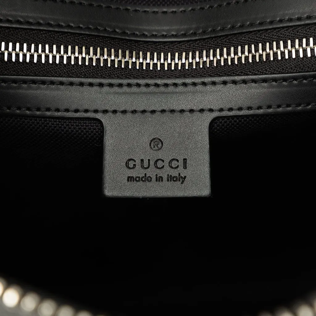 Gucci Medium GG Supreme Web Messenger Bag Black Canvas Good - Box View