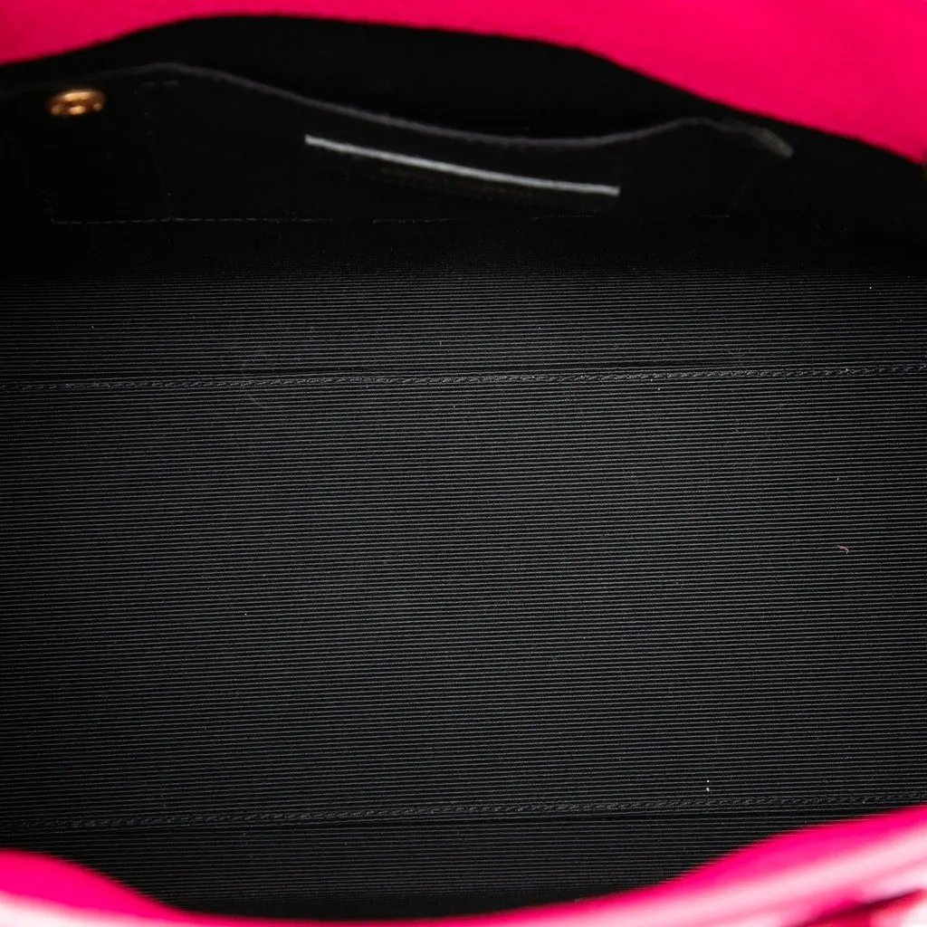 Saint Laurent Nano Grained Calfskin Sac De Jour Satchel Pink Leather Very good - Model View