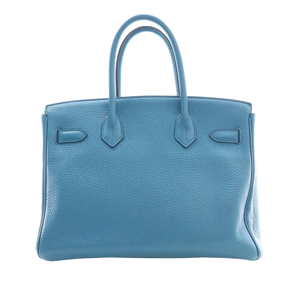 Hermès Togo Birkin Retourne 30 Blue Leather Very good - Model View