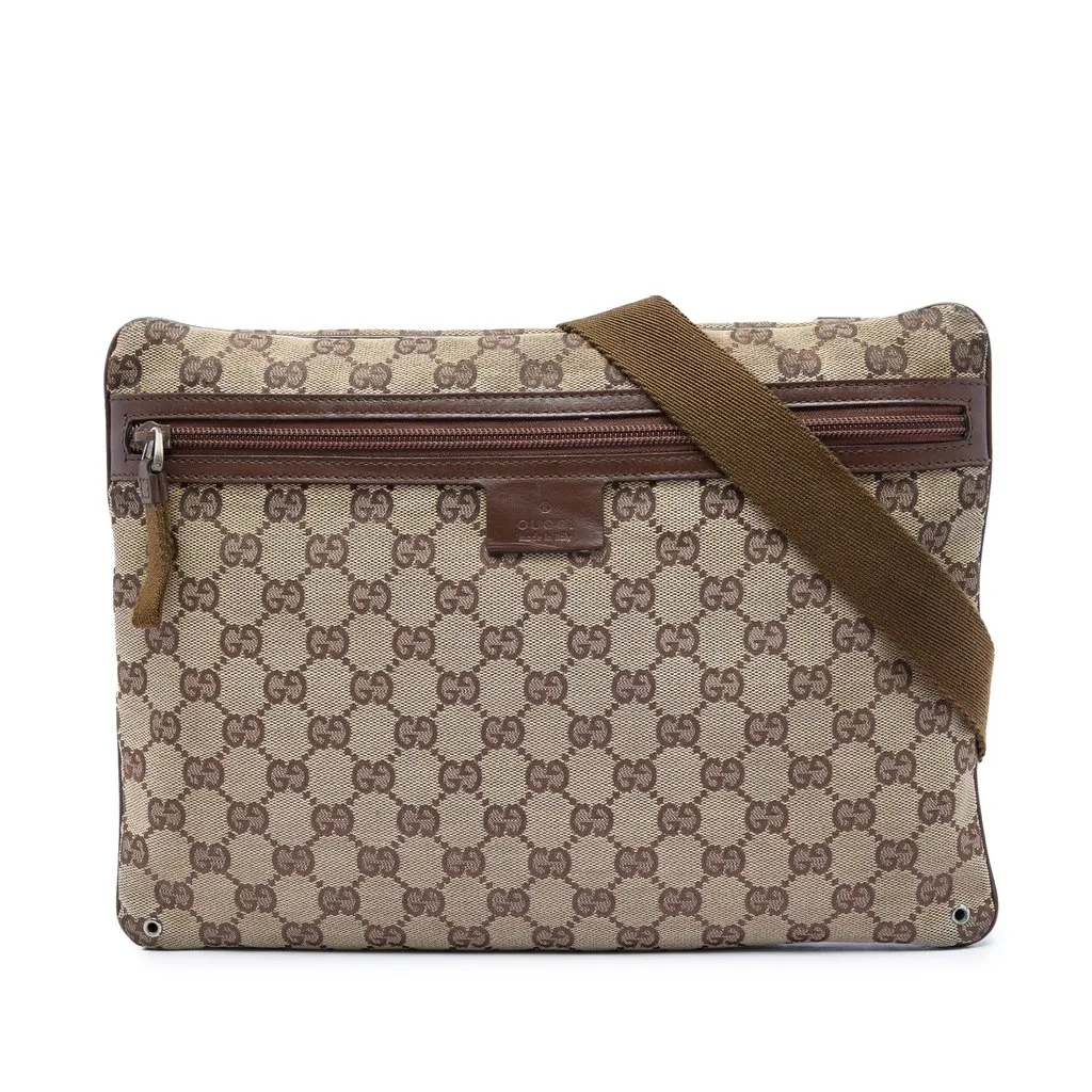 Gucci GG Canvas Crossbody Beige Very good - Front View