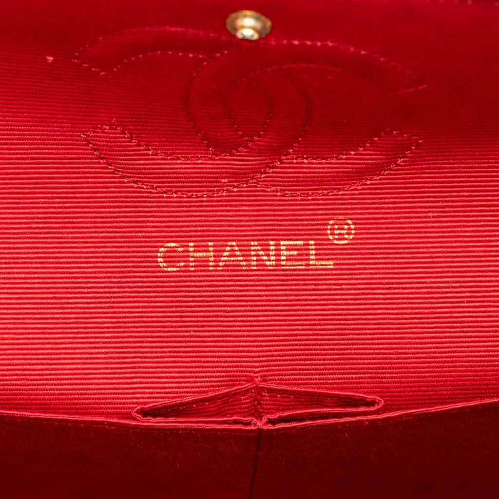 Chanel Small Classic Jersey Double Flap Black Cotton Good - Box View