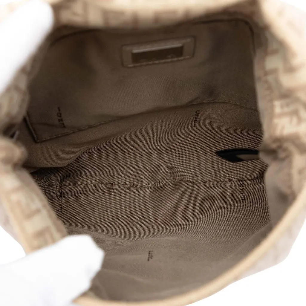 Fendi Zucchino Canvas Crossbody Brown Very good - Model View
