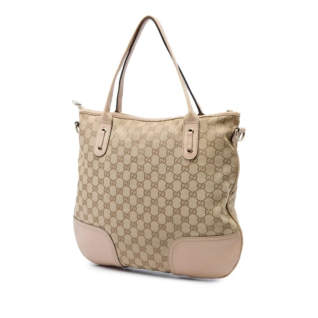 Gucci Small GG Canvas Princy Hobo Beige Canvas Good - Back View