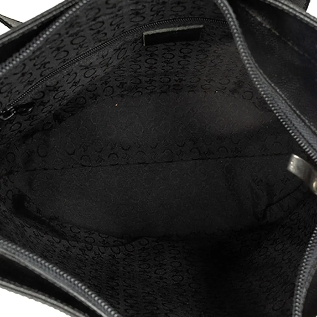 Celine Grained Leather Crossbody Black Leather Good - Model View