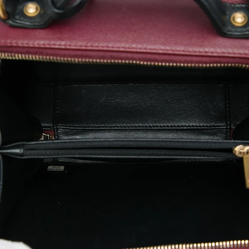 Chanel Medium Bicolor Caviar CC Filigree Vanity Case Red Leather Very good - Model View