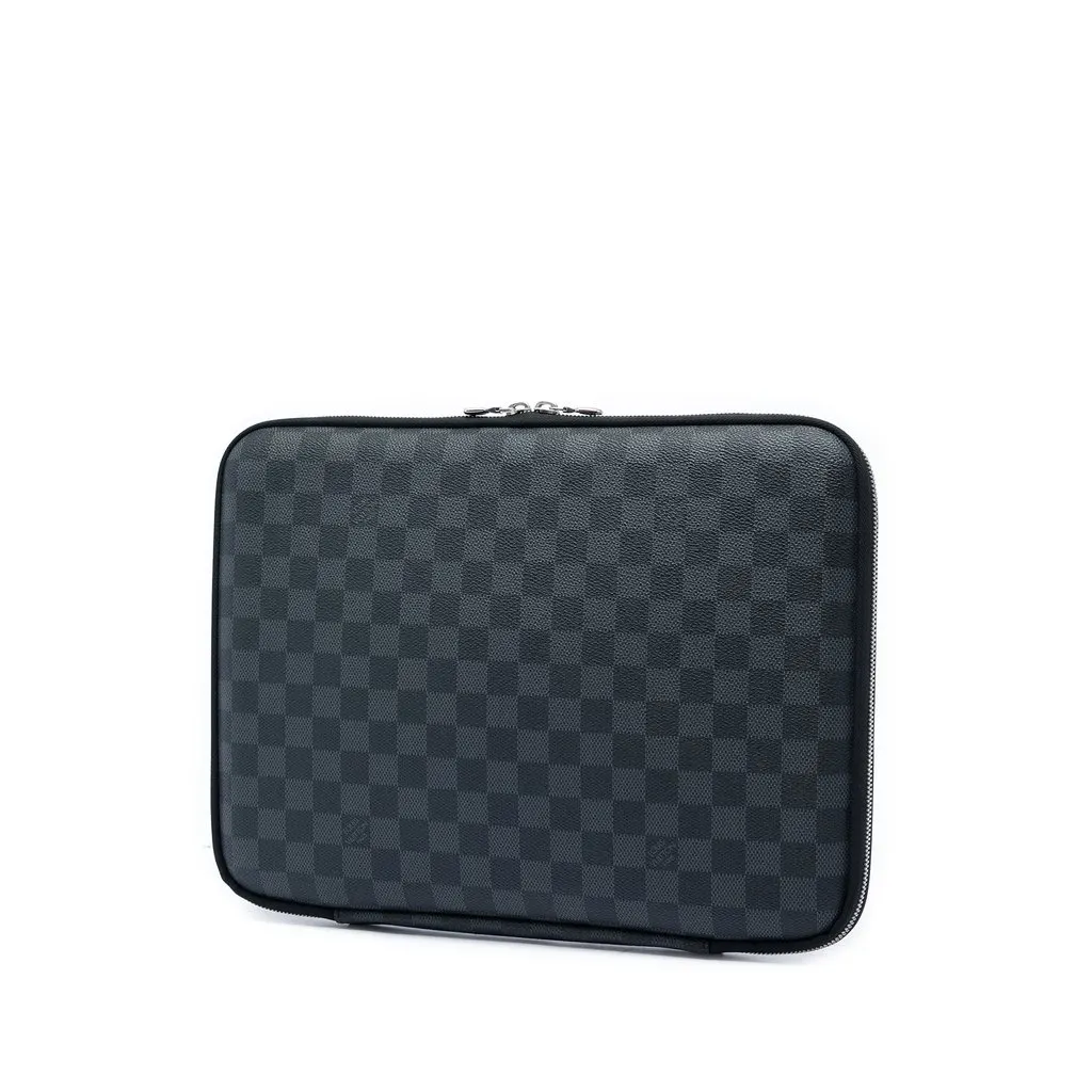 Louis Vuitton Damier Graphite Horizon Laptop Sleeve Black Very good - Back View