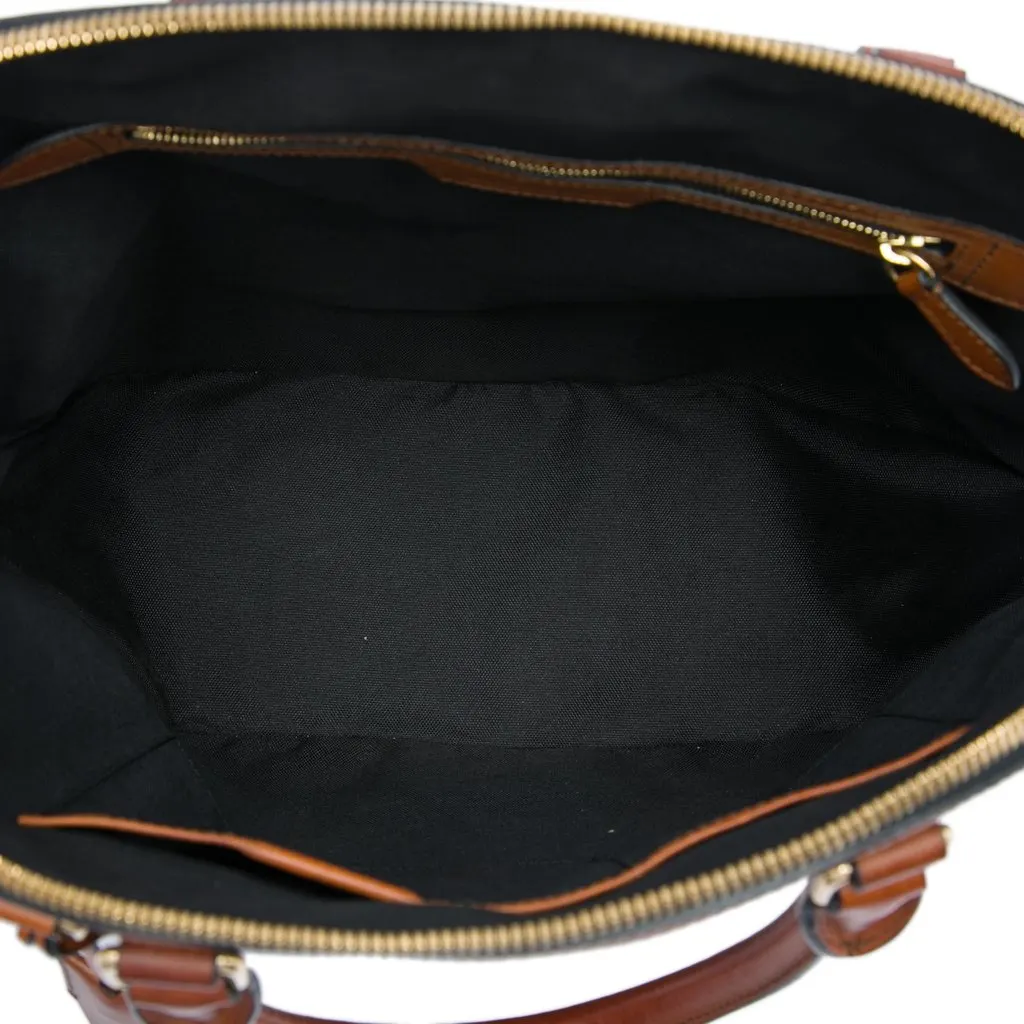 Burberry Medium Haymarket Check Nylon Orchard Bowling Bag Beige Very good - Model View