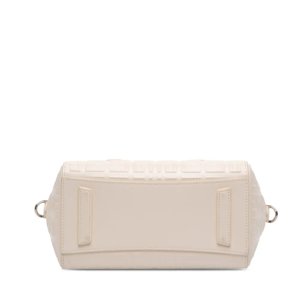 Givenchy Mini Calfskin 4G Antigona Lock Satchel White Leather Very good - Inside View