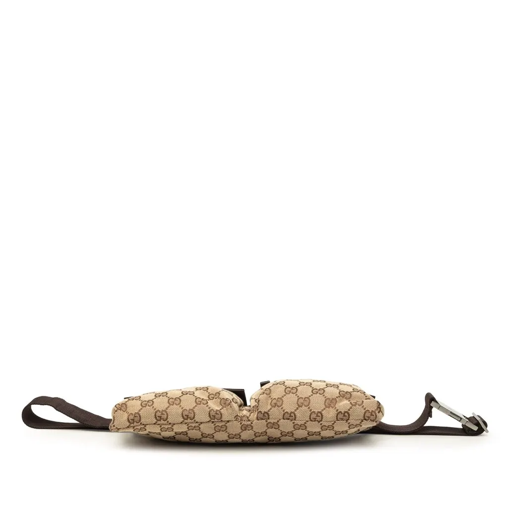Gucci GG Canvas Double Pocket Belt Bag Beige Very good - Inside View