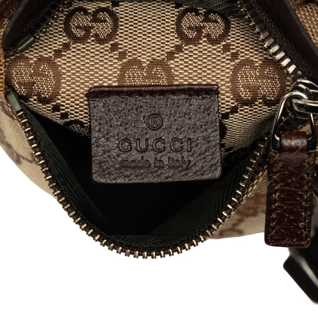 Gucci GG Canvas Double Pocket Belt Bag Beige Very good - Box View