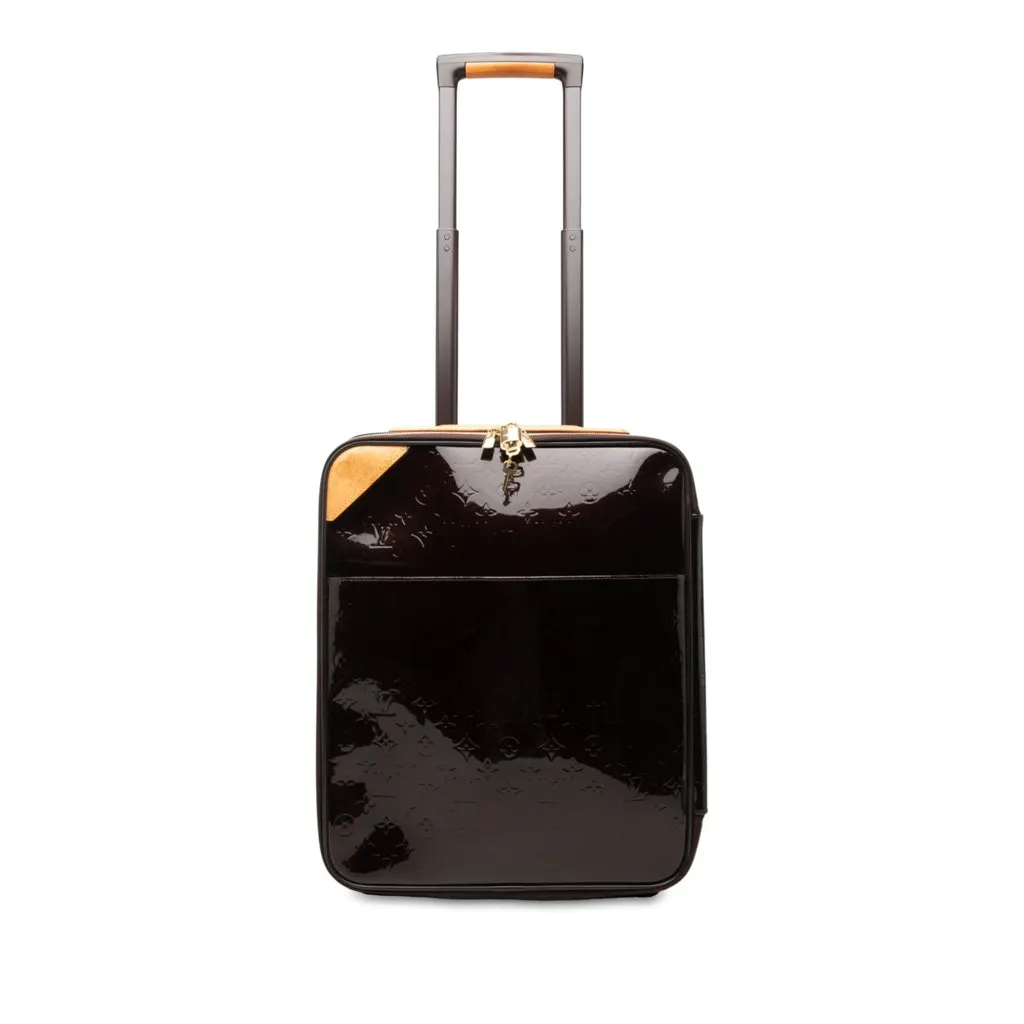 Louis Vuitton Monogram Vernis Pegase 45 Purple Leather Very good - Front View