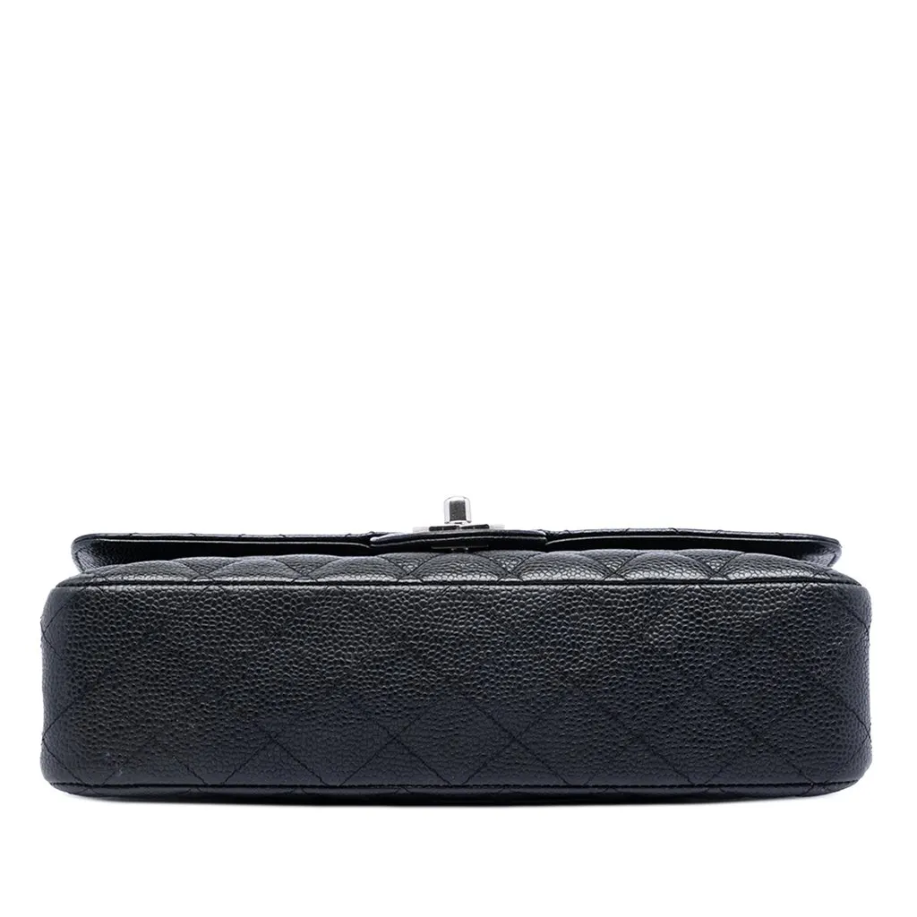 Chanel Medium Classic Caviar Double Flap Black Leather Very good - Inside View
