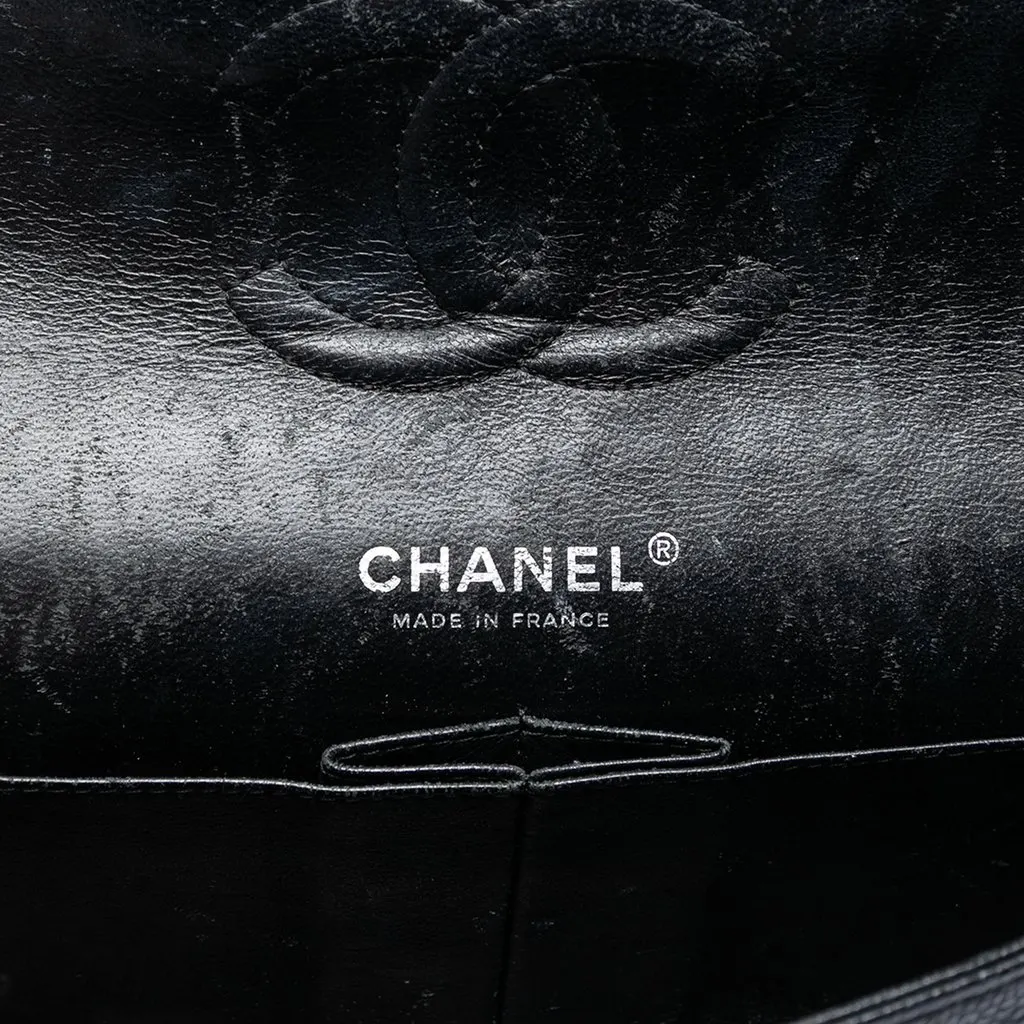 Chanel Medium Classic Caviar Double Flap Black Leather Very good - Box View