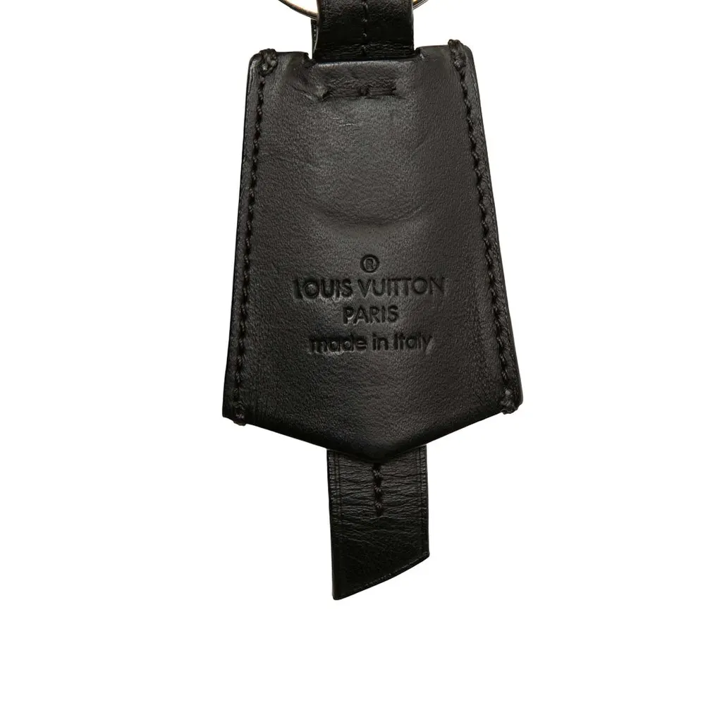 Louis Vuitton Leather Clochette Bag Charm and Key Chain Black Leather Very good - Inside View