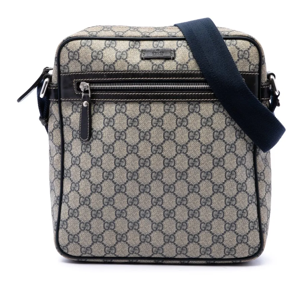 Gucci GG Supreme Crossbody Beige Canvas Good - Front View