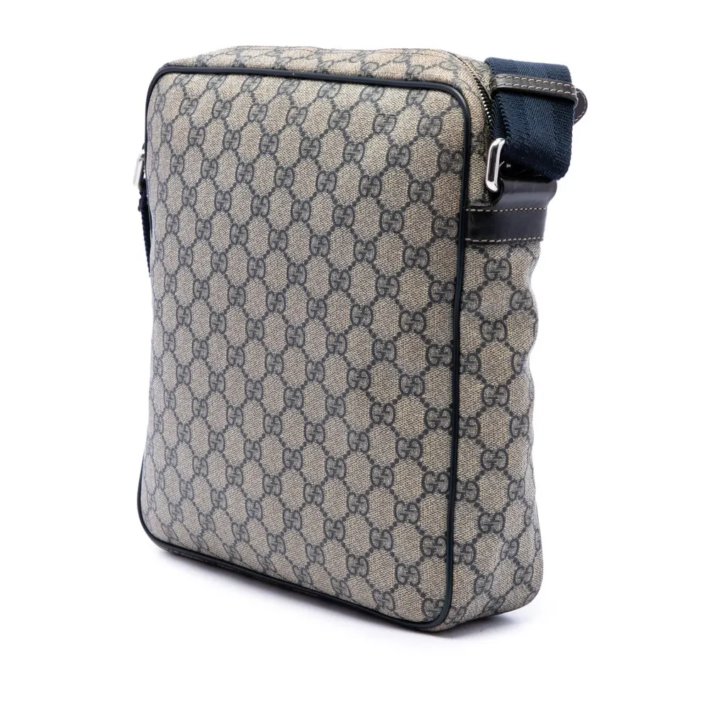 Gucci GG Supreme Crossbody Beige Canvas Good - Back View