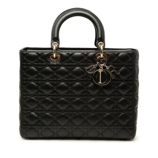 Dior Large Lambskin Cannage Lady Dior