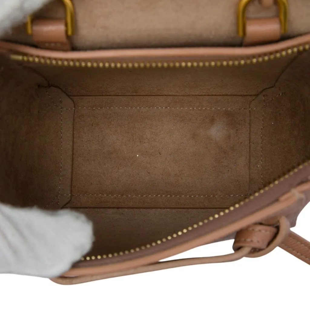 Celine Pico Grained Calfskin Belt Bag Brown Leather Very good - Model View