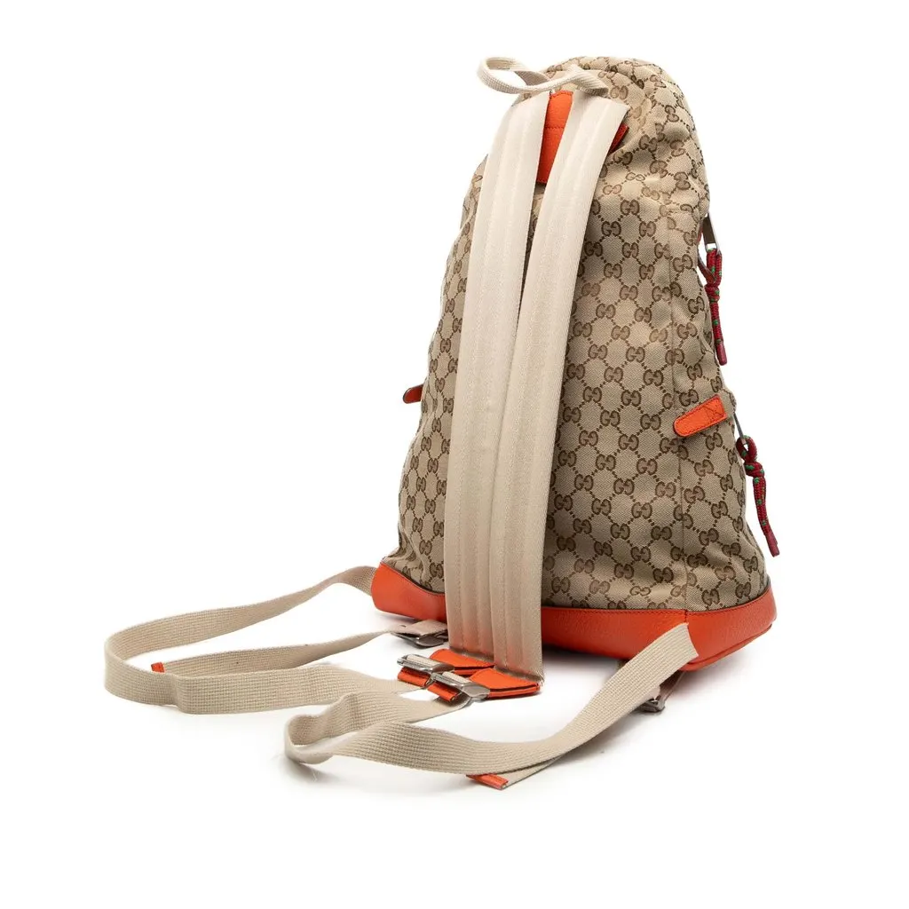 Gucci The North Face Medium GG Canvas Backpack Beige Very good - Back View