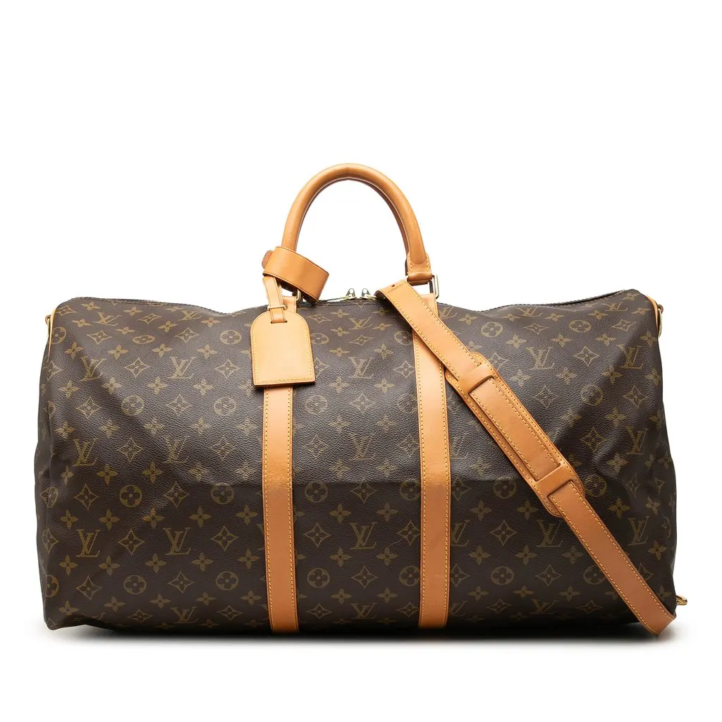 Louis Vuitton Monogram Keepall Bandouliere 55 Brown Very good - Front View