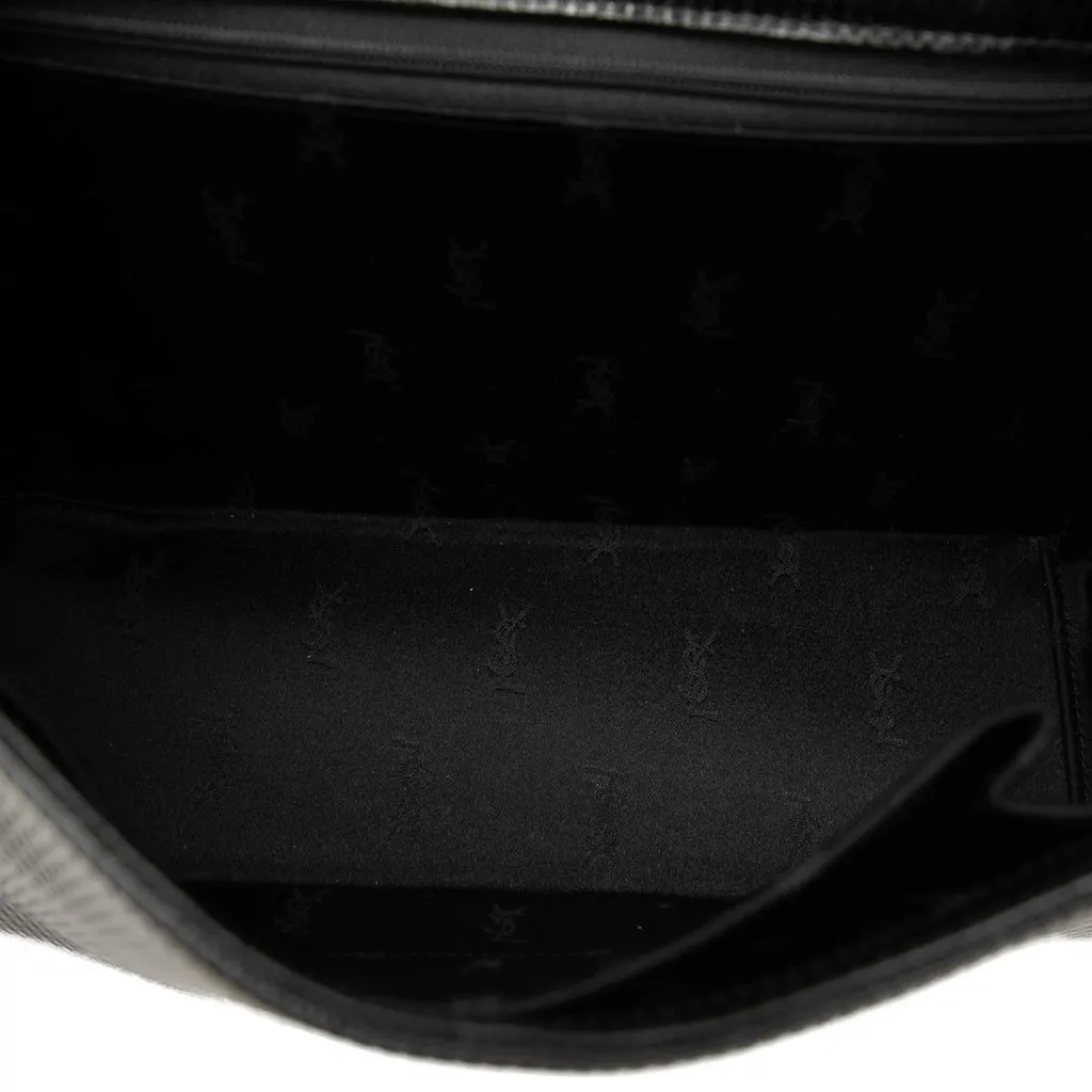 Saint Laurent Leather Shoulder Bag Black Leather Good - Model View