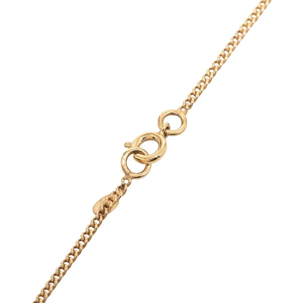 Chanel CC Gold Plated Resin Rabbit Pendant Necklace Gold Metal Very good - Inside View