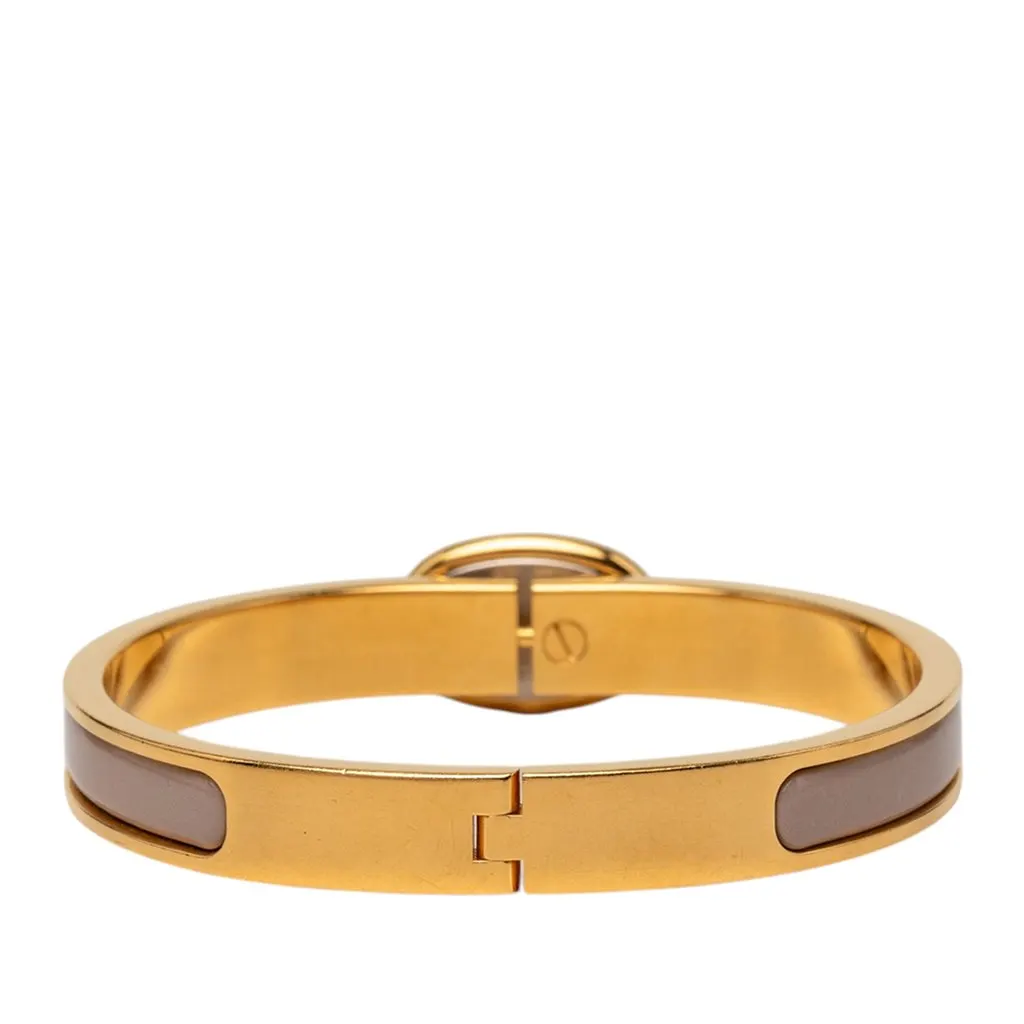 Hermès Mini Enamel Clic Chaine d Ancre Bracelet PM Brown Enamel Very good - Inside View
