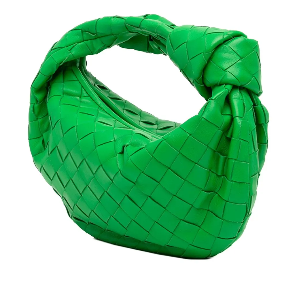 Bottega Veneta Mini Nappa Intrecciato Jodie Green Leather Very good - Back View