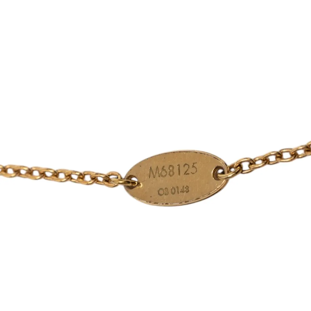 Louis Vuitton Gold Plated Flower Full Necklace Gold Metal Very good - Inside View