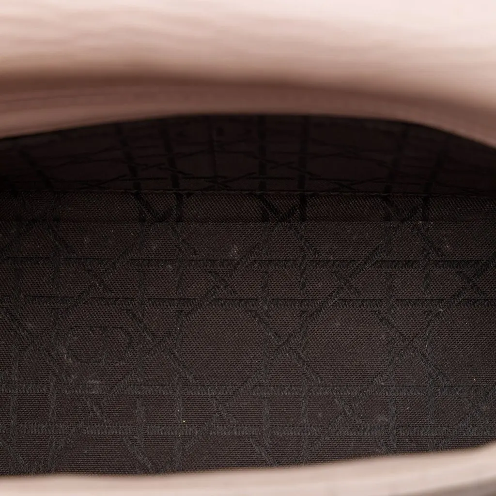 Dior Lambskin Cannage Lady Dior Double Chain Bag Pink Leather Very good - Model View
