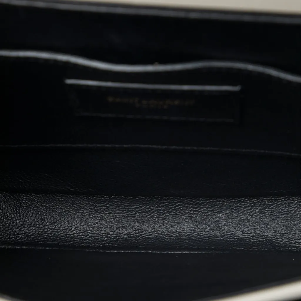 Saint Laurent Small Calfskin Solferino Satchel In Box White Leather Very good - Model View