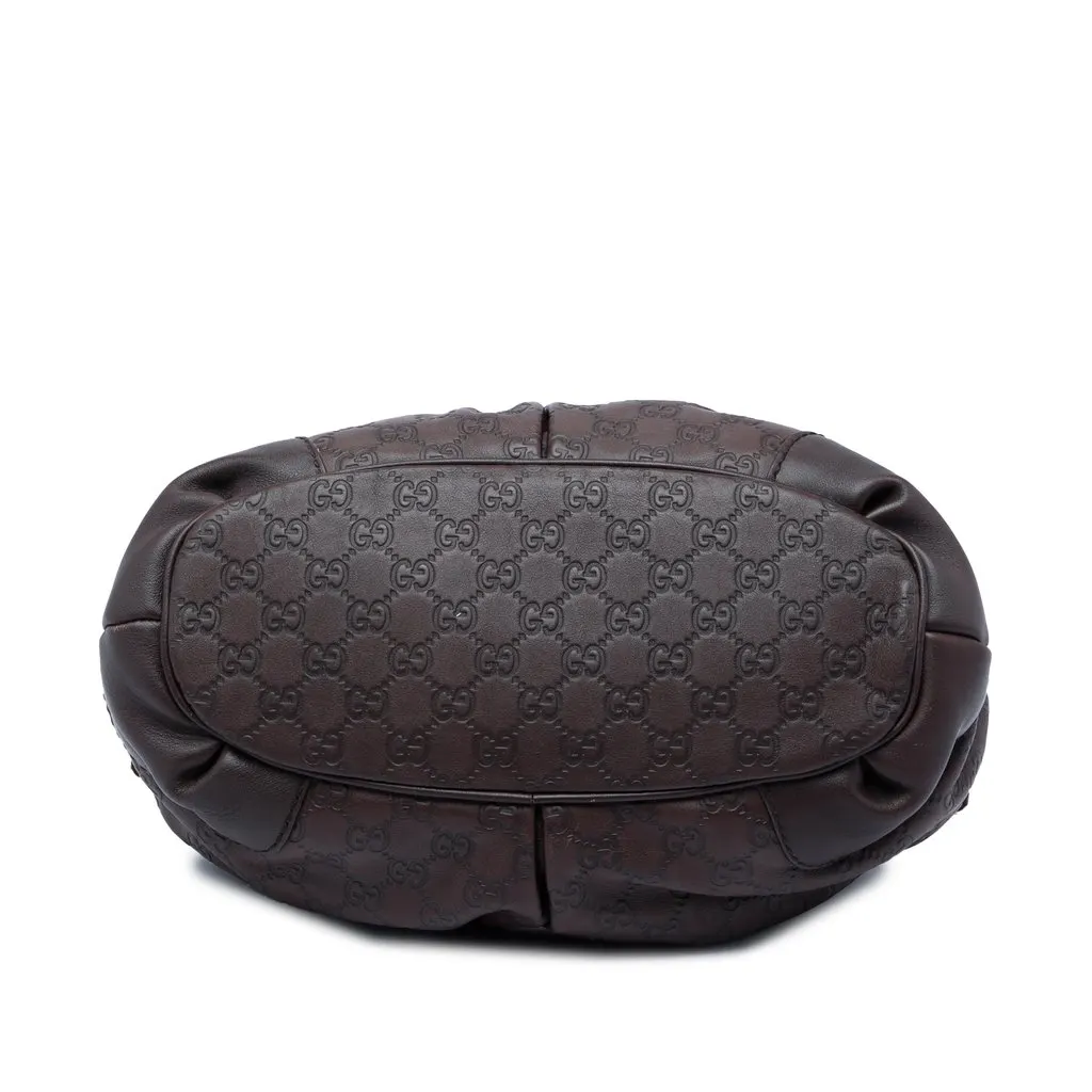 Gucci Guccissima Sukey Satchel Brown Leather Very good - Inside View