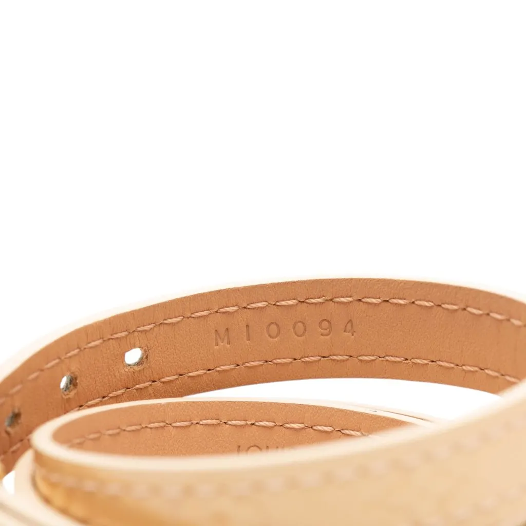 Louis Vuitton Monogram Vernis Triple Tour Wrap Bracelet Brown Leather Very good - Model View
