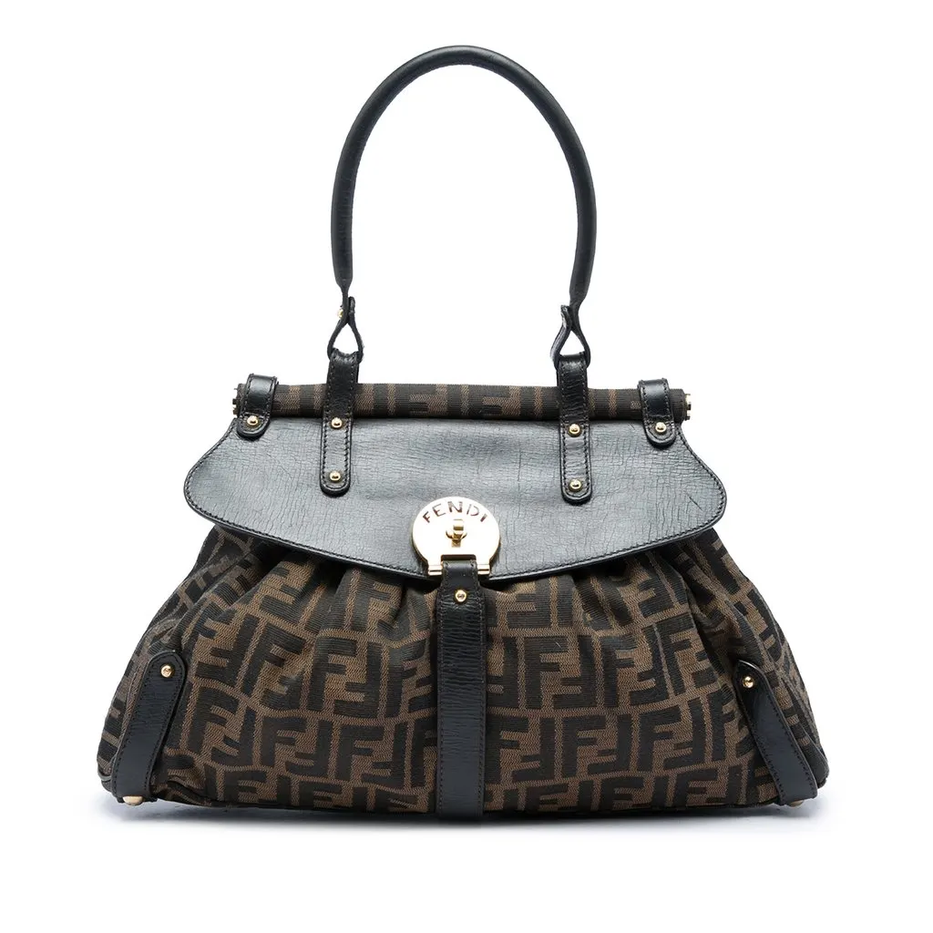 Fendi Medium Zucca Canvas Magic Handbag Brown Very good - Front View