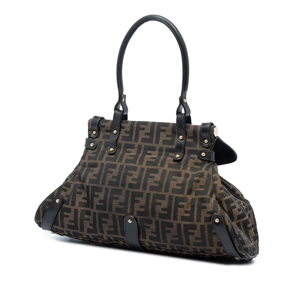 Fendi Medium Zucca Canvas Magic Handbag Brown Very good - Back View