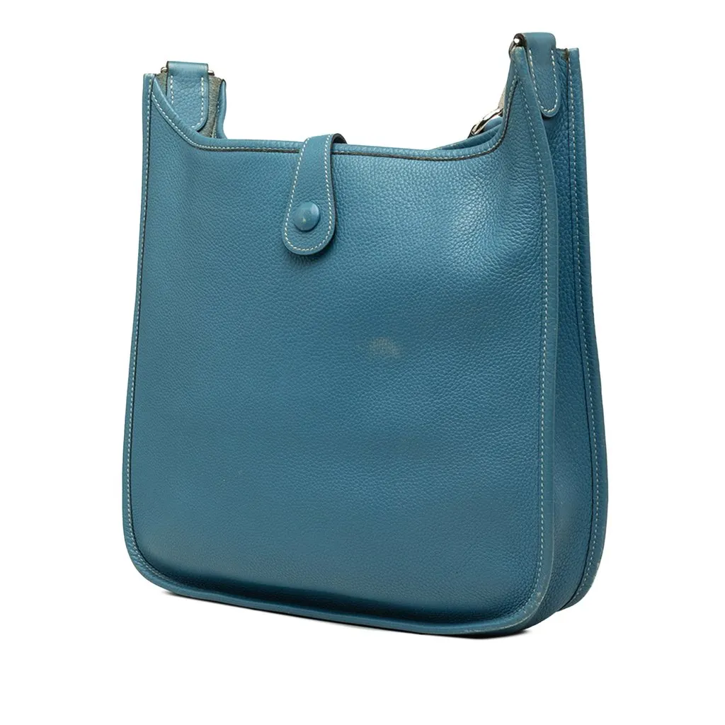 Hermès Clemence Evelyne I 29 Blue Leather Very good - Back View