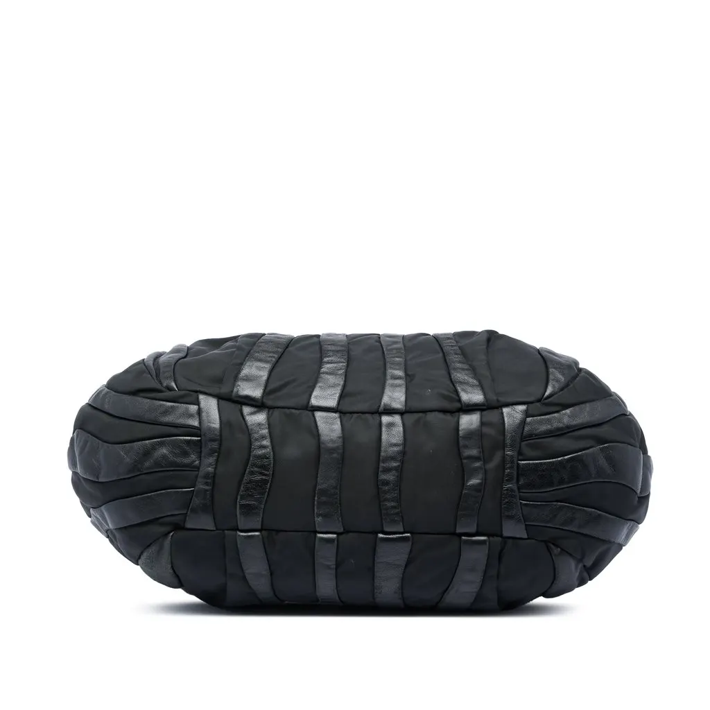 Prada Tessuto Nappa Waves Handbag Black Very good - Inside View