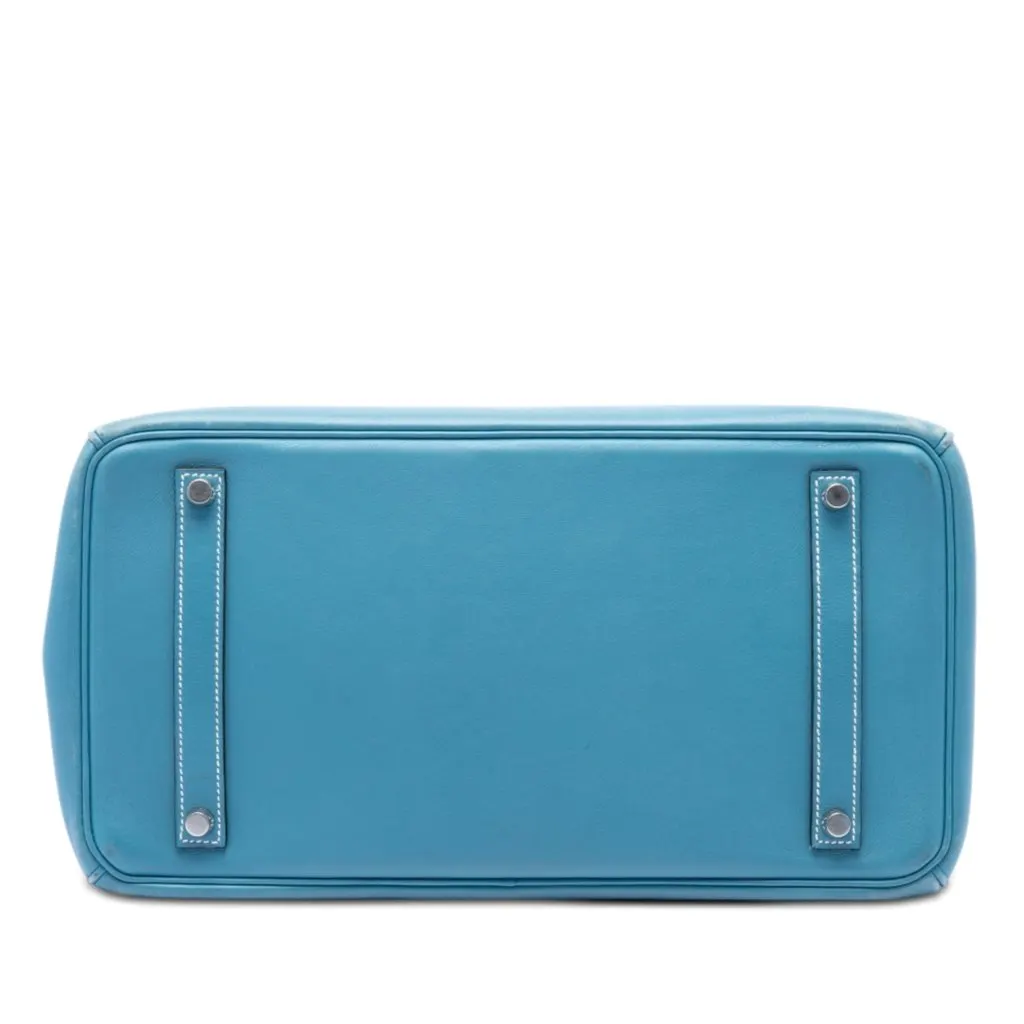 Hermès Swift Birkin Retourne 35 Blue Leather Very good - Inside View