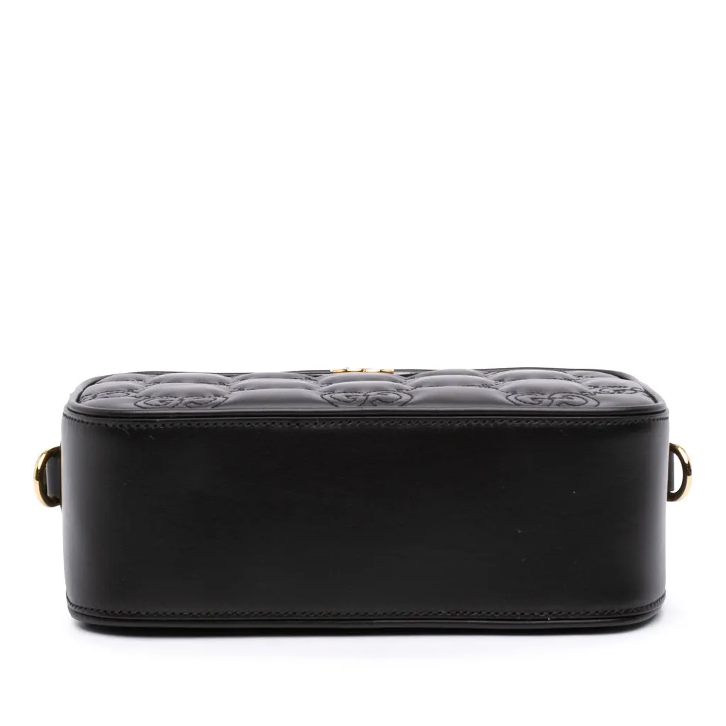 Gucci Small GG Matelasse Calfskin Crossbody Black Leather Very good - Inside View