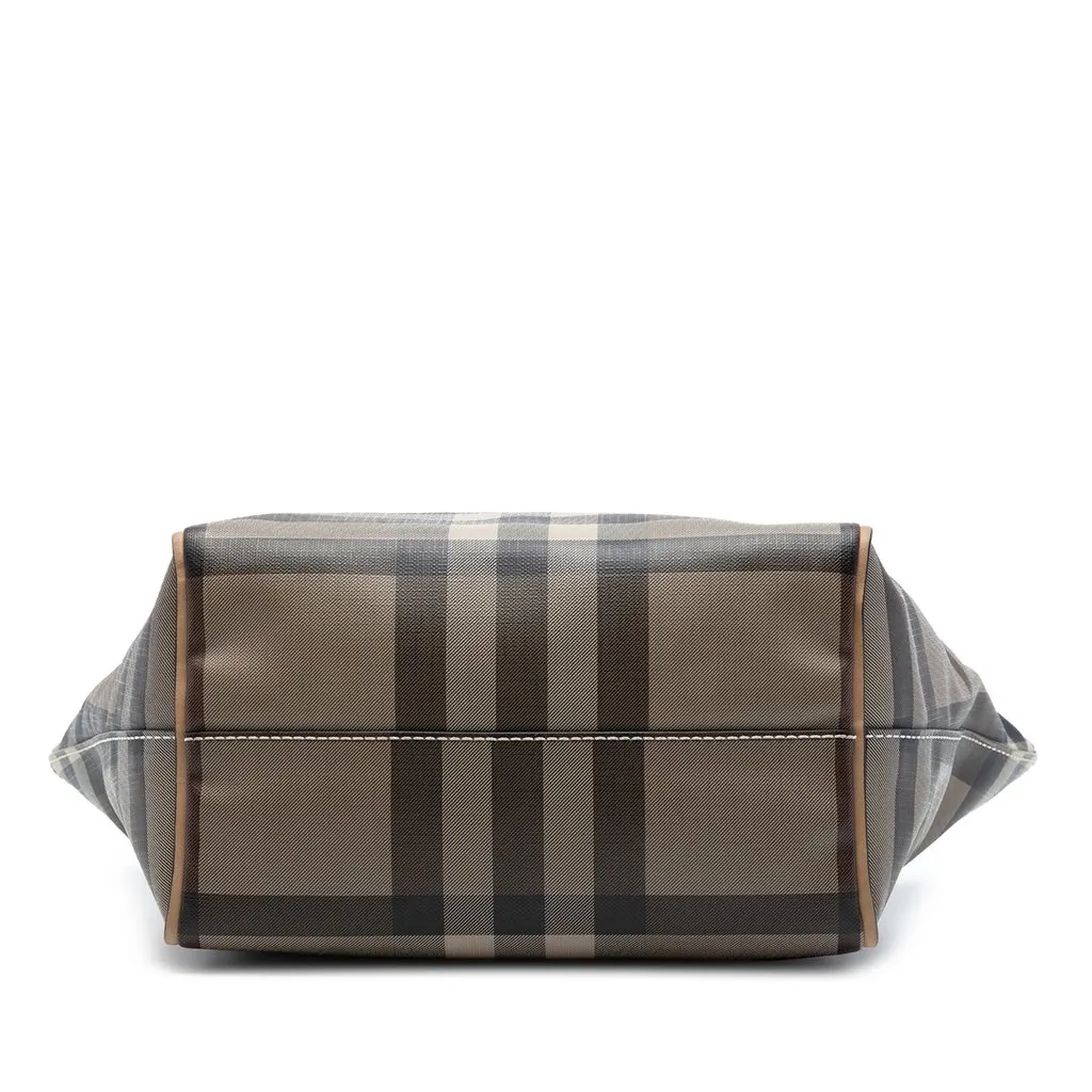 Burberry Small Smoke Check Coated Canvas Salisbury Tote Grey Very good - Inside View