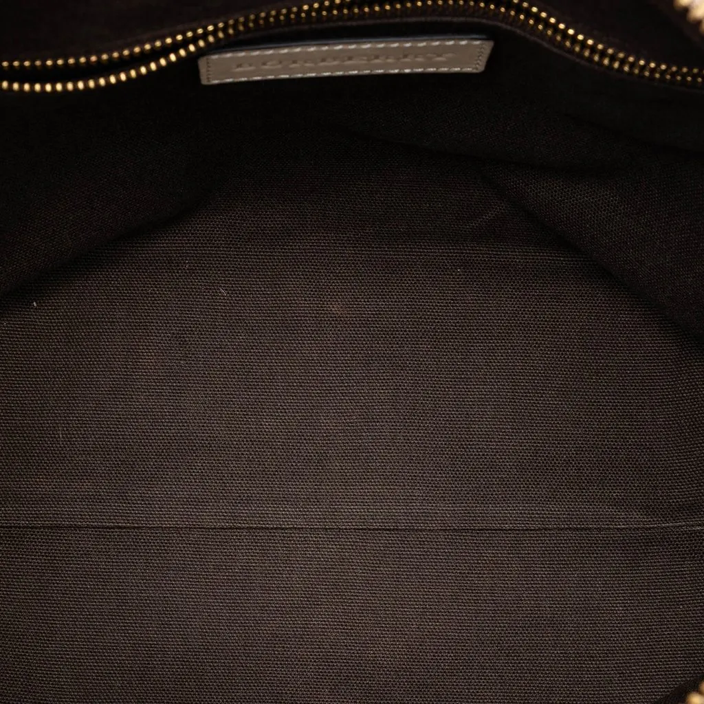Burberry Small Smoke Check Coated Canvas Salisbury Tote Grey Very good - Model View