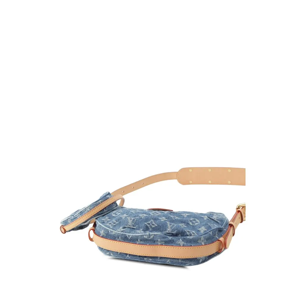 Louis Vuitton Monogram Denim Croissant MM Blue Denim Never worn - Inside View