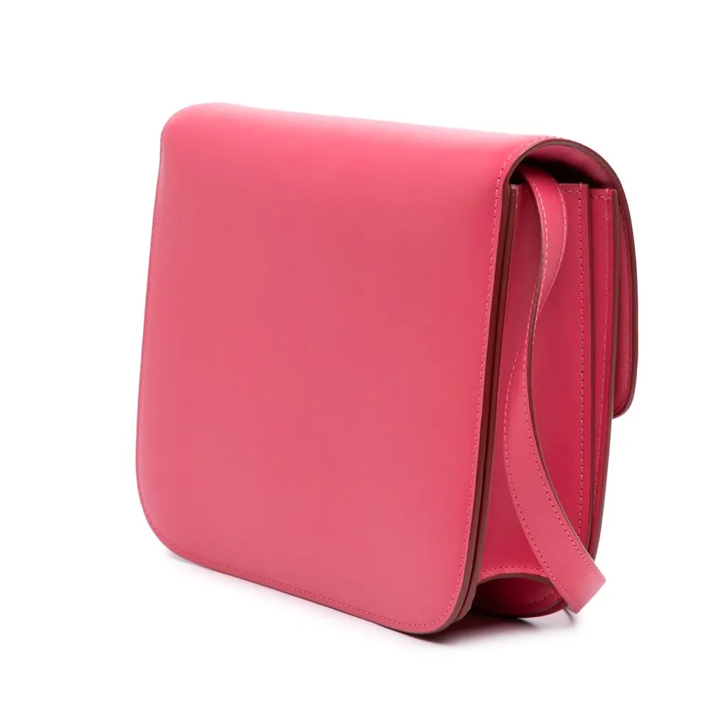 Celine Medium Calfskin Classic Box Pink Leather Very good - Back View