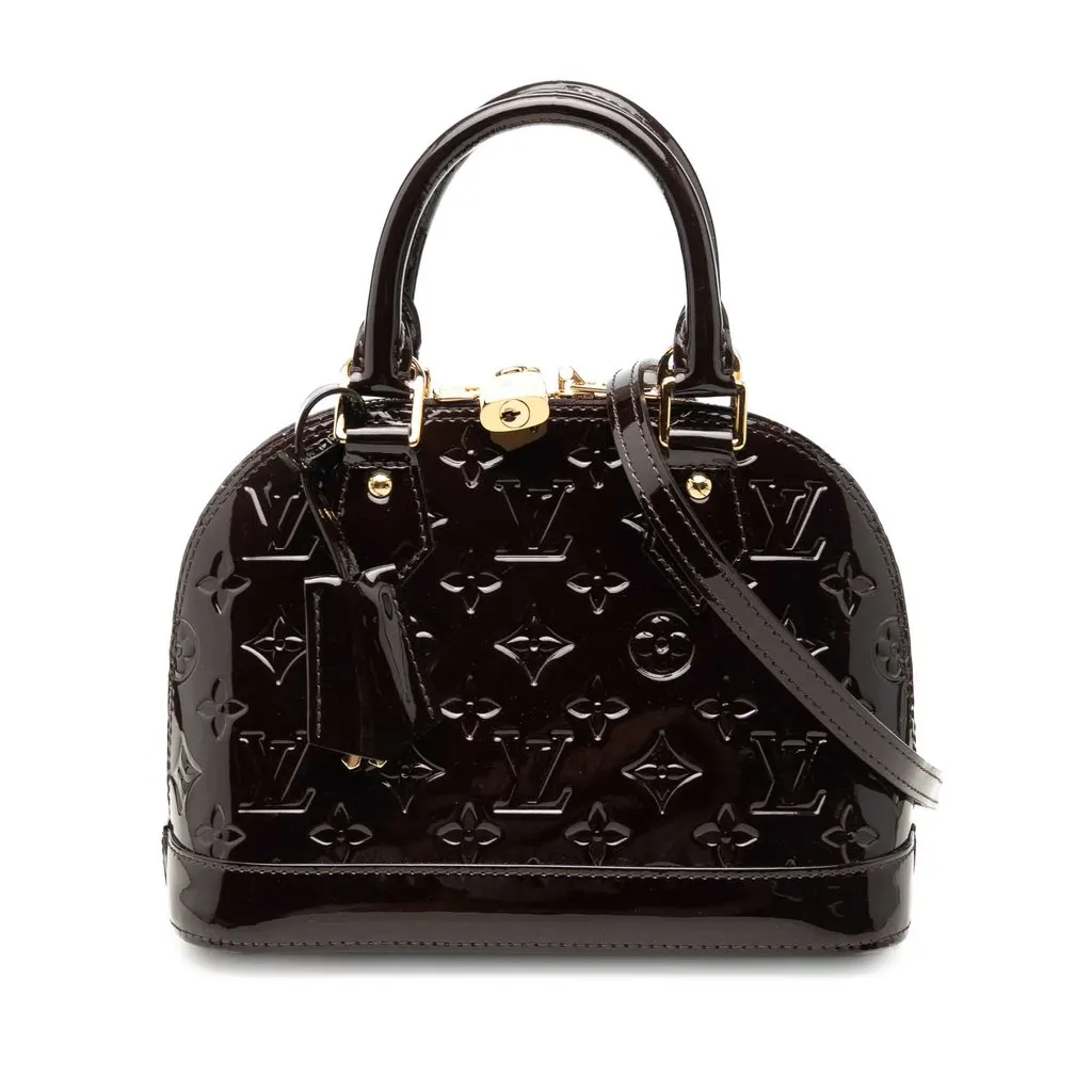 Louis Vuitton Monogram Vernis Alma BB Purple Leather Very good - Front View
