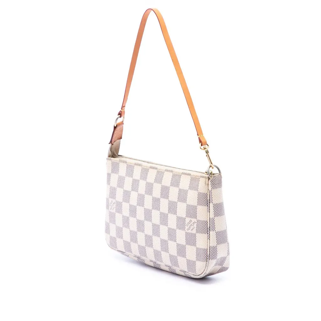 Louis Vuitton Damier Azur Pochette Accessoires White Very good - Back View