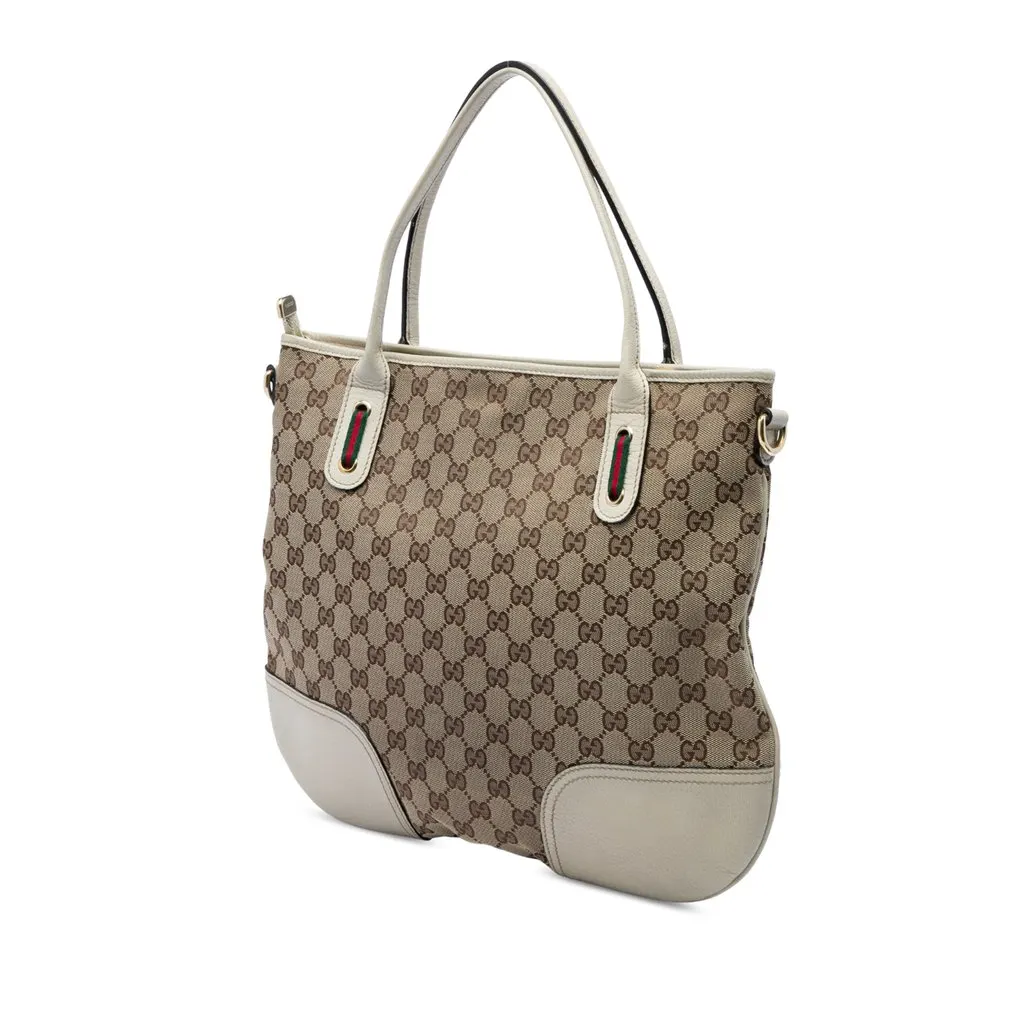Gucci GG Canvas Princy Satchel Beige Canvas Good - Back View