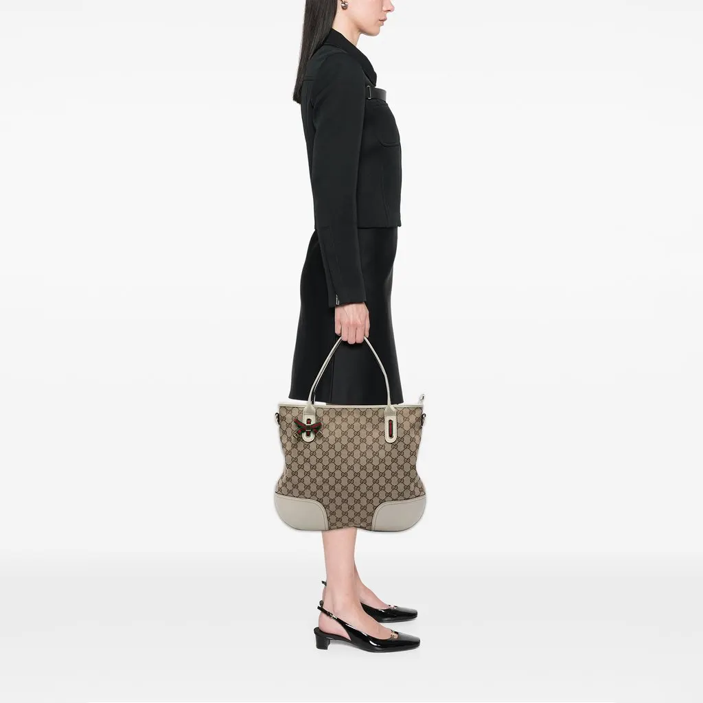 Gucci GG Canvas Princy Satchel Beige Canvas Good - Box View