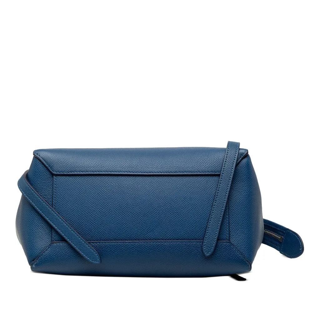 Celine Micro Grained Calfskin Belt Bag Blue Leather Good - Inside View