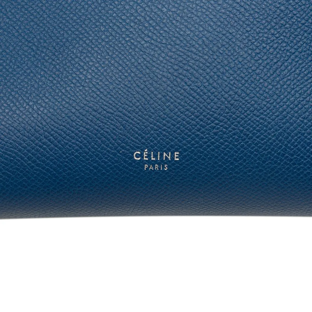 Celine Micro Grained Calfskin Belt Bag Blue Leather Good - Box View